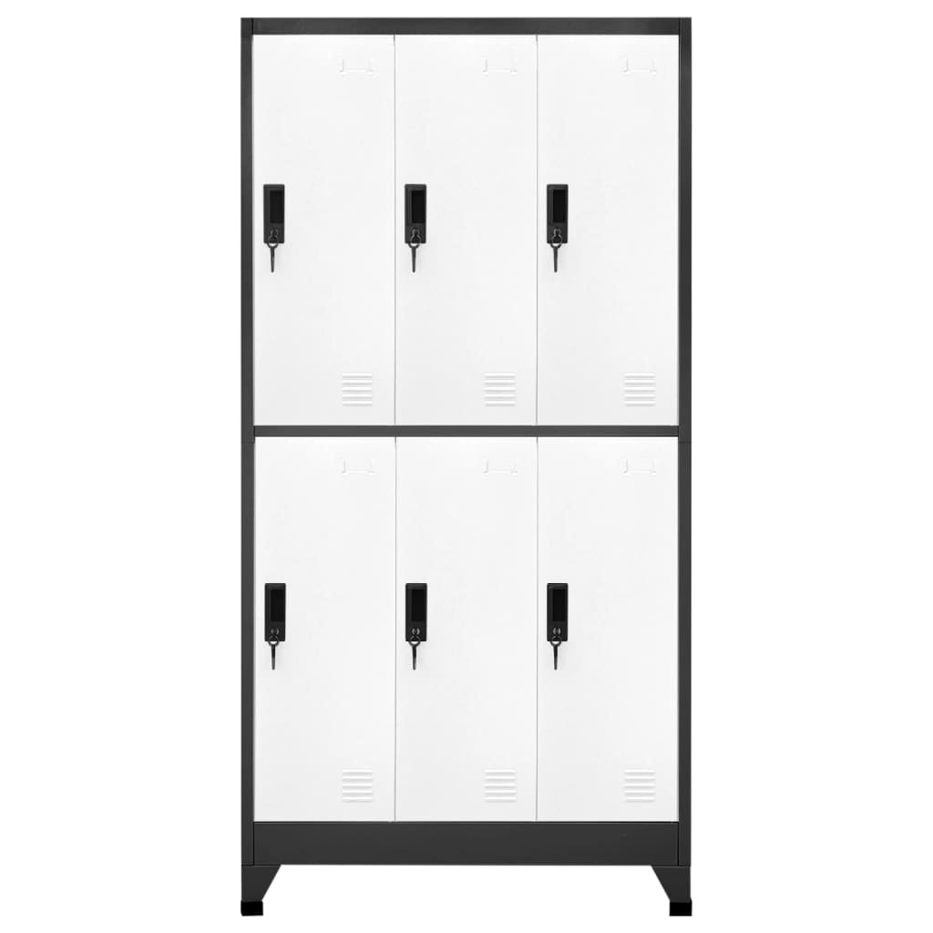 Latitude Run® Locker Cabinet - White 35.4”X17.7”X70.9” Steel Storage ...
