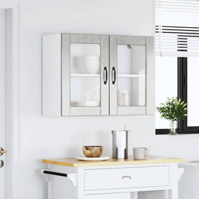 Kitchen Wall Cabinet With Glass Door Lucca Engineered Wood