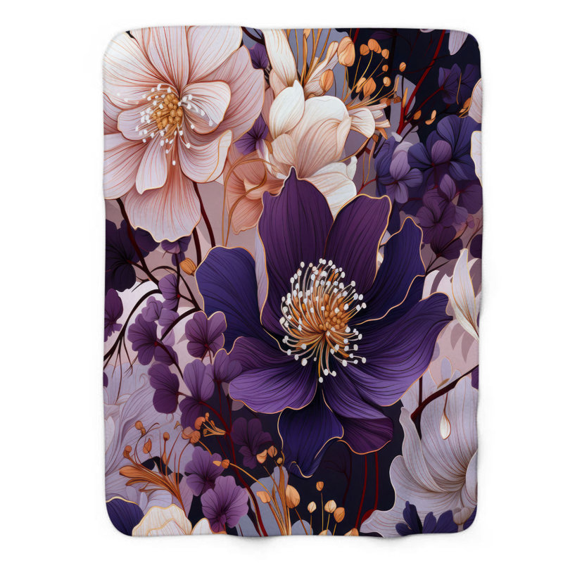 Primrose Petals - 1 pièce Sherpa Premium, Lit simple