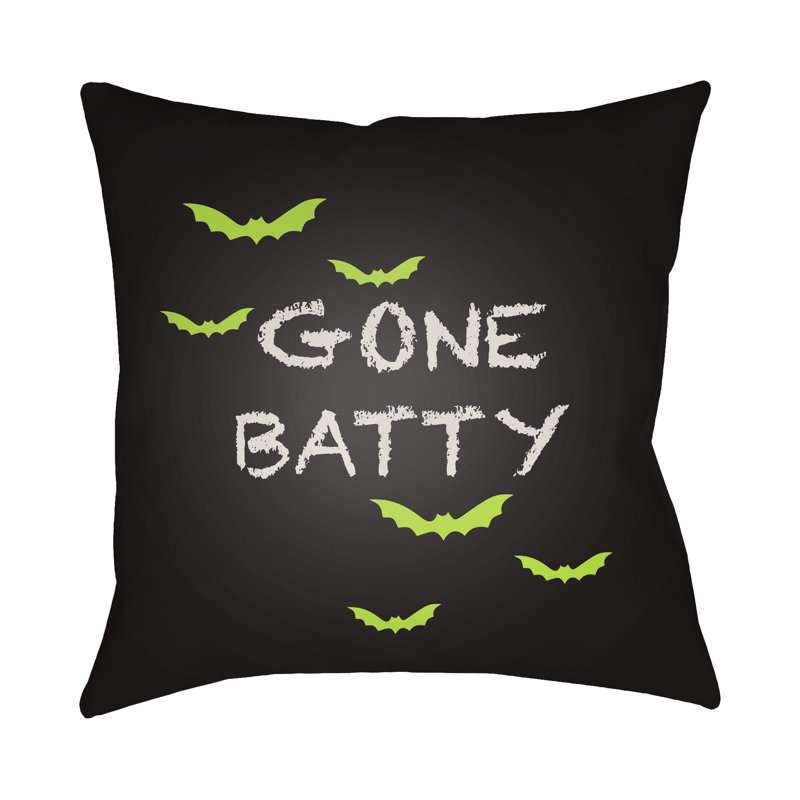  Indoor/Outdoor Throw Pillow, 20" H x 20" W x 4" D, Black