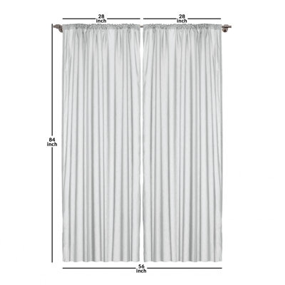 Microfiber Arrow Semi-Sheer Rod Pocket Curtain Panels