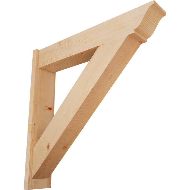 Persienne traditionnelle en bois rustique, P 38 po x H 38 po, Sapin Douglas de 7 1/2 po (lisse)