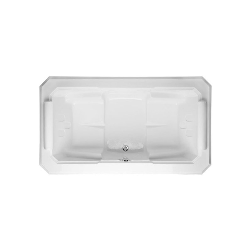Mystique 78'' L Soaking Bathtub, White, Polished Chrome