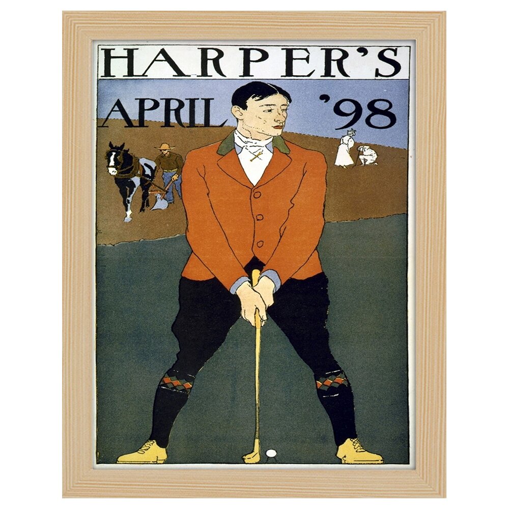 Leinwandbild Vintage Advertising Poster Harper''s April 1898