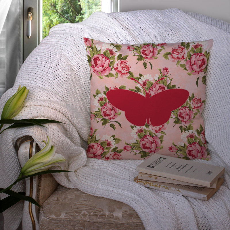  Coussin Butterfly Shabby Elegance, Rose