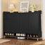 Armoire à chaussures élégante et contemporaine avec tablettes réglables, organisateur de maison minimaliste avec pieds en bois massif, buffet de rangement pour vestibule, salon, noir-1702895915