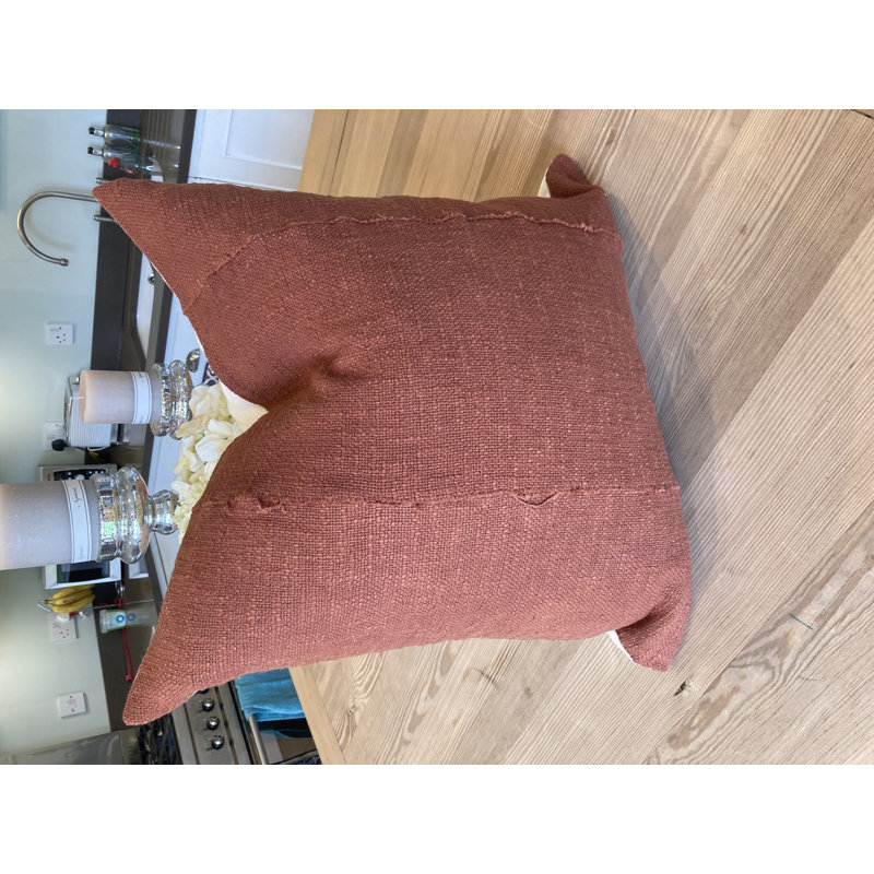 Alandria Square Throw Pillow Cover, Orange