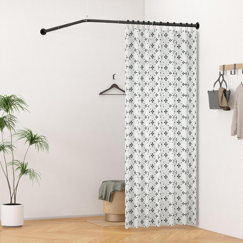 47.6cm L-Shaped Wall Shower Curtain Pole