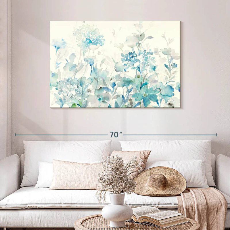 Avery Translucent Garden Blue, 30" H x 45" W
