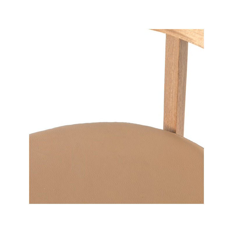 Easah Leather Bar & Counter Stool, Natural, Counter Stool (36.50” Seat Height)