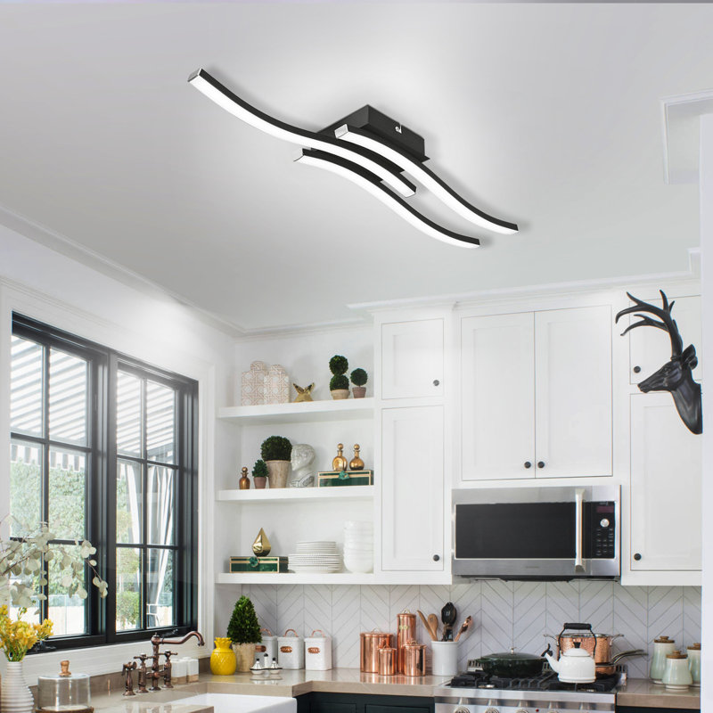 Disma LED Flush Mount, Black