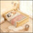 Wood Platform Bed For Kids, Wood Low Profile Full Bed With Rails For Girls And Boys-2122040556