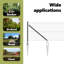 Welded Wire Fence With 7 Spike Posts Grey Steel-1864783724