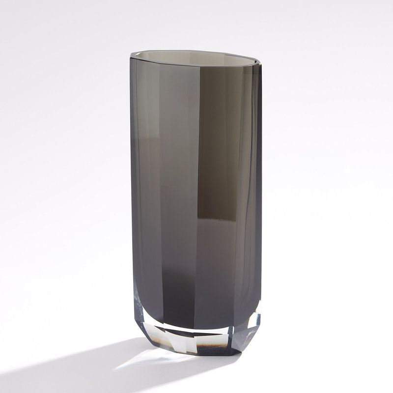 Jewel Vase-Tall, Gray