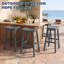 Ensemble de 2 tabourets de bar d'extérieur de 74 cm (29 po), sièges hauts en PEHD, sièges de patio robustes et résistants aux intempéries