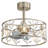 Heleena 20" Caged Enclosed Low Profile Crystal Ceiling Fan with Lights and Remote Control-1661750172