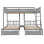 Lit superposé simple en bois avec tiroirs et garde-corps Roomfitter-915417098
