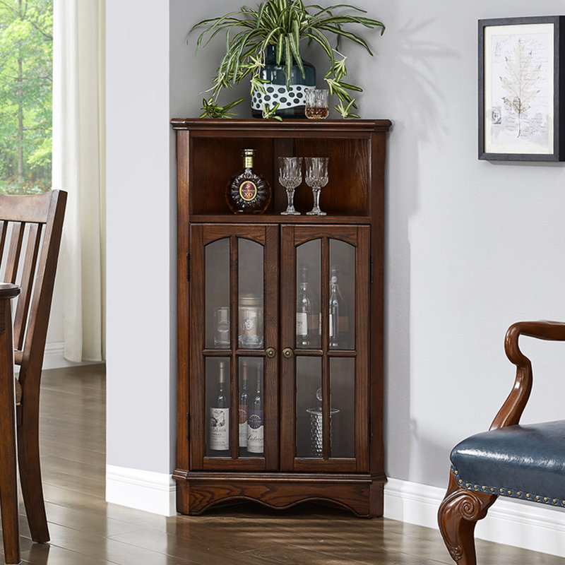 Nut-brown Solid Wood+Glass Display Cases