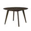 Ensemble de salle à manger en bois Tennyson avec table de salle à manger ronde 48 po et 4 chaises à dossier ouvert, noyer