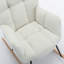 Chaise berçante en tissu avec repose-pieds Teddy-1243860967