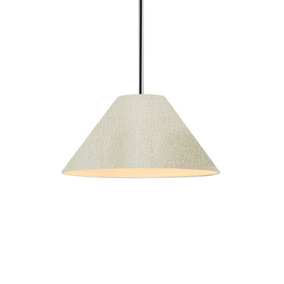 Radiance - Avola 1-Light Pendant - Muted Yellow - Matte Black - 15"W x 7.25"H - Dedicated LED - Rigid Stem