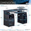 Bureau d'ordinateur complet avec rangement, espresso-871417257