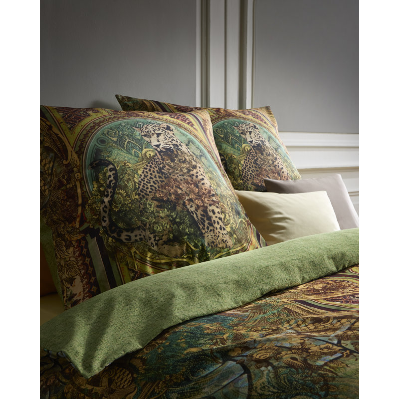 Fleuresse Bed Art S Sateen and Cotton Floral and Animal Print Duvet Cover Set with Pillow Shams