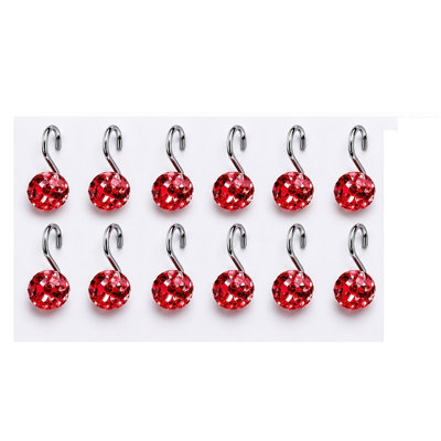 Crochets de rideau de douche cristal ball