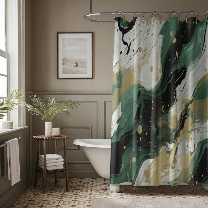 Oil Shades - Rideau de douche Premium, H 74 po x l 71 po