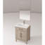 Meuble-lavabo en chêne gris avec comptoir en acrylique scellé, robinet, 18 po Miroir 24 x 18 bain