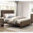 Queen Size Panel Bed Frame, Classic Contemporary Style, Solid Wood Construction, Wood-Tone Brown Bedroom Furniture