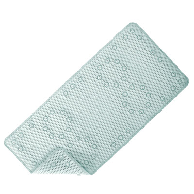 Tapis de bain antidérapant 36 po x 17 po, tapis de douche avec ventouses vert clair