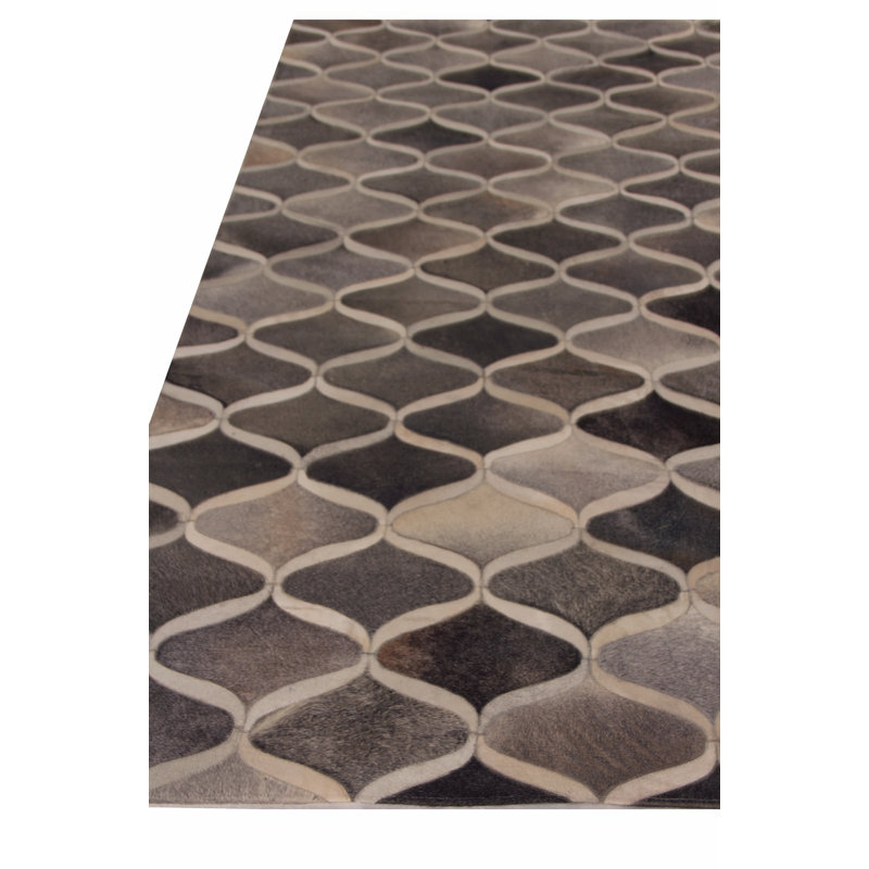 Natural Hide Cowhide Geometric Area Rug