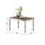 Table de salle à manger de style transitionnel 1Pc 2X-736220018-736220019