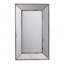 Miroir décoratif carré patiné argent pour le salon, le vestibule, le bureau, la chambre à coucher et le couloir-114850789