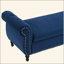 Banc repose-pieds rectangulaire en velours avec rangement et 1 coussin décoratif-178113637