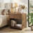 21.6'' Tall Fluted Wood Nightstand With Hidden Storage Compartment And Open Shelf, Boho Bedside Side Table For Bedroom And Living Room, Brown-115825351