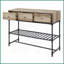 Chêne & amp; Table basse rustique industrielle avec rangement Sandy - Pièce de salon durable peu encombrante