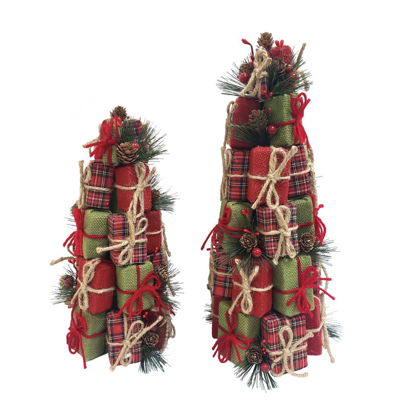  Ensemble de 2 décorations pour arbre de Noël en mousse 17,72 po Multicolor