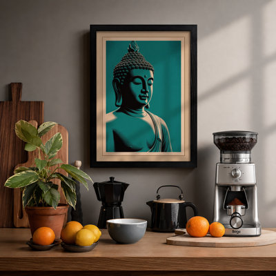 Buddha in Silhouette Modern Art Print
