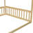 Bloomhouse Canopy Frame Floor Bed with Guardrails-115684290-115684286
