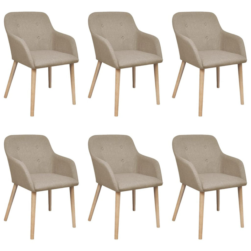 Fauteuil rembourré en tissu capitonné Bastow, Beige