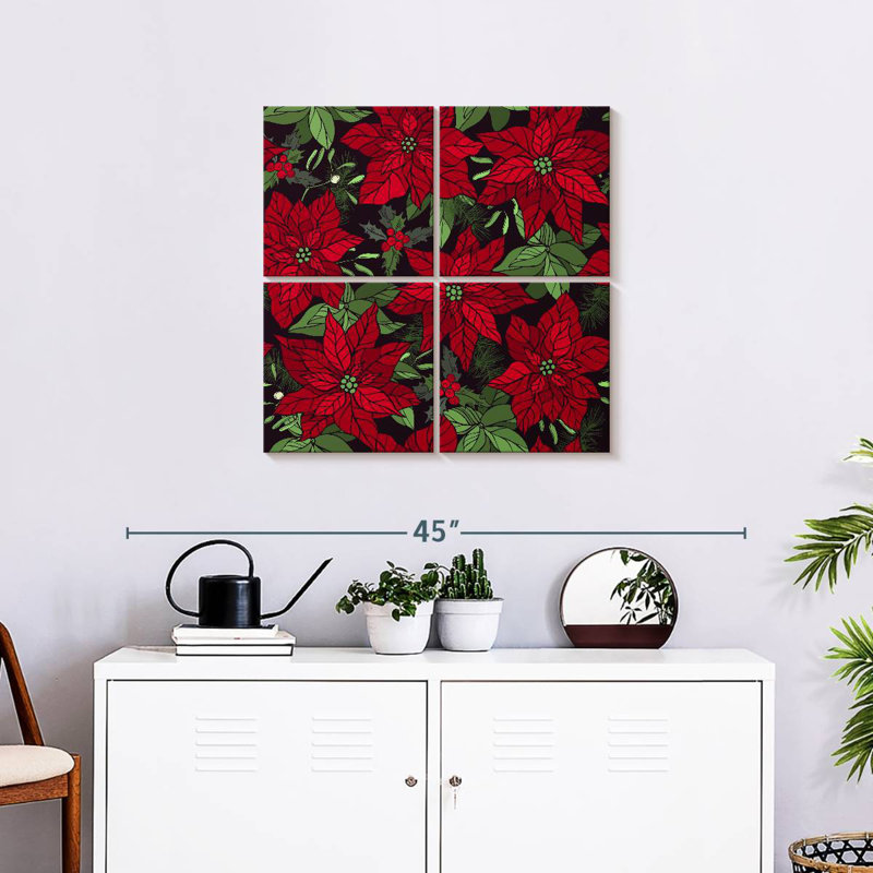Harnek rubis poinsettias, H 26 po x l 26 po