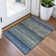 Machine Washable Indoor/Outdoor Xhevrie Blue Rug