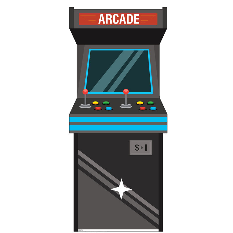 Life-Size Arcade Game Cardboard Cutout with Easel