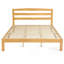 Structure de lit plateforme en bois massif de 12 pouces avec tête de lit, aucun sommier requis et assemblage facile-120380862-120380804