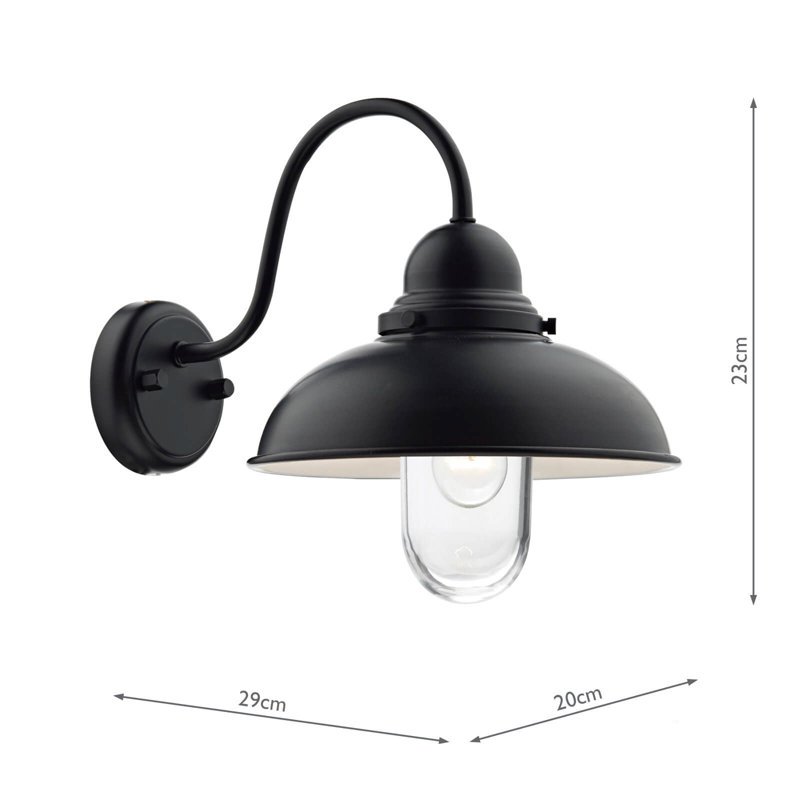 Aage Outdoor Barn Light, Matte Black