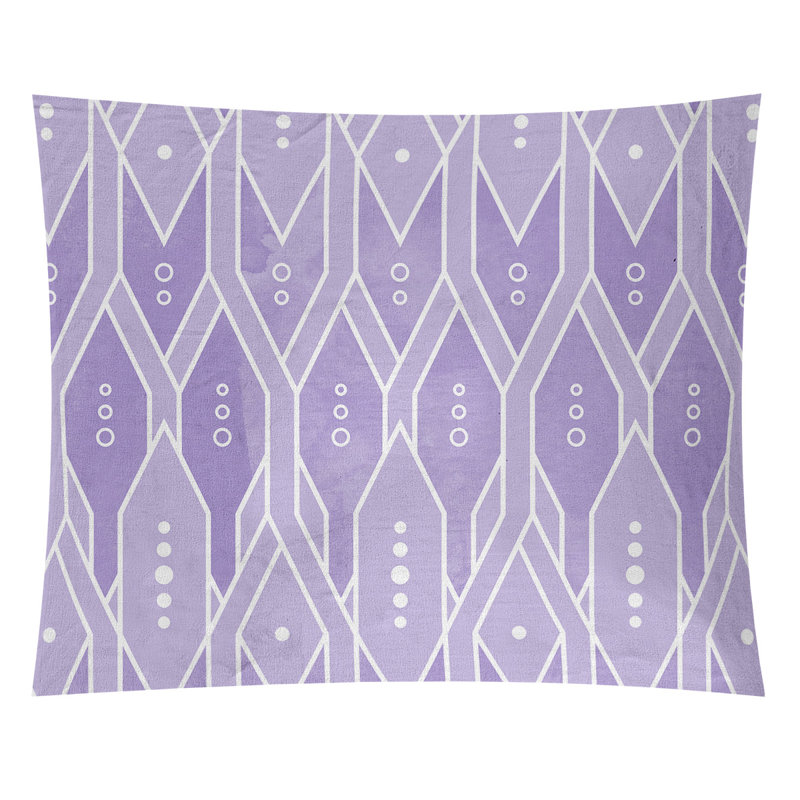 Tapisserie murale treillis, H 68 po x l 80 po, Mauve
