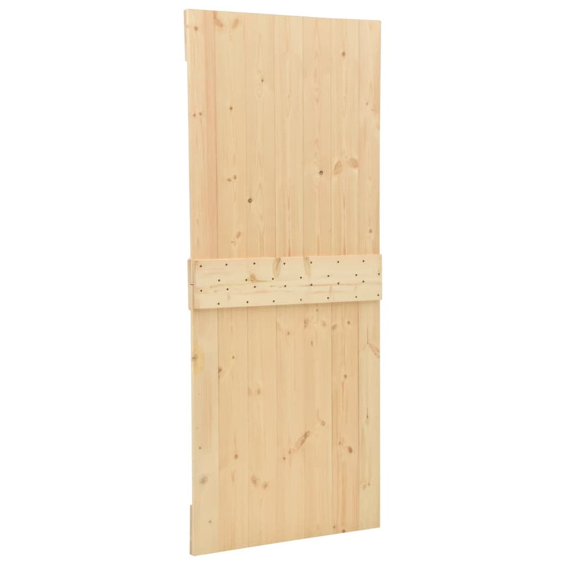 Porte vidaXL en bois de pin massif naturel 31,50 x 82,68 NARVik, 31,5 po x 82,68 po, Triangle