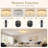11.7" Dimmable LED Gold Crystal Flush Mount Ceiling Light with Remote Control